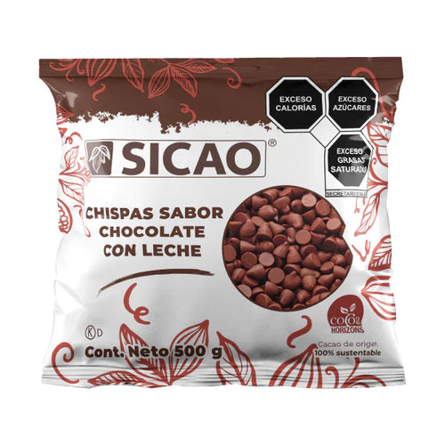 SICAO CHISPAS SABOR A CHOCOLATE CON LECHE 500G