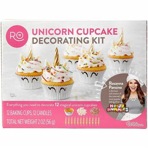 UNICORN CUPCAKE DECORATING KIT C/12PZA WILTON