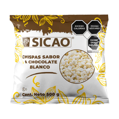 SICAO CHISPAS SABOR A CHOCOLATE BLANCO 500G